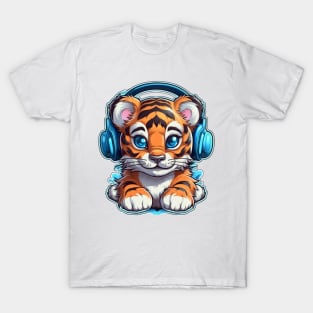 Blue Jungle Jams: Graffiti Tiger Cub T-Shirt